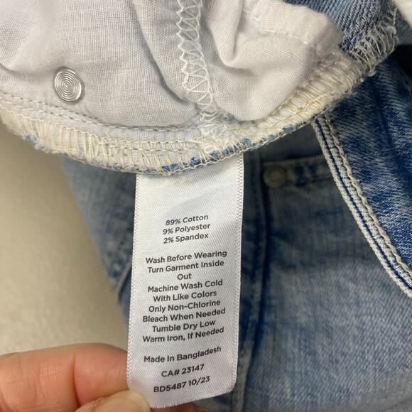 Talbots Simply Flattering Straight Leg Crop Jeans 16 Light Wash Blue Capri 37x26 - Picture 13 of 14